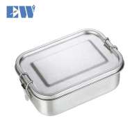 Sealed Leakproof Stainless Steel Rectangular Lunch Box