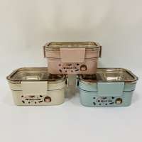 JS-2410 Japanese Bento  Packaging Layered Vacuum Insulation Stainless Steel Tiffin Division Lunch Box